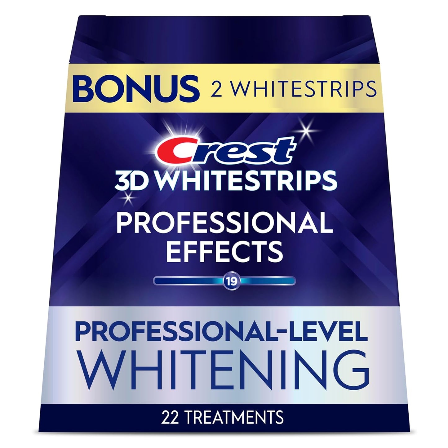 3D Whitestrips Professional Effects – Teeth Whitening Kit, 22 Treatments (20 + 2 Bonus), Each with 1 Upper/1Lower, 44 Strips –  3Dwhite Teeth Whitening Strips